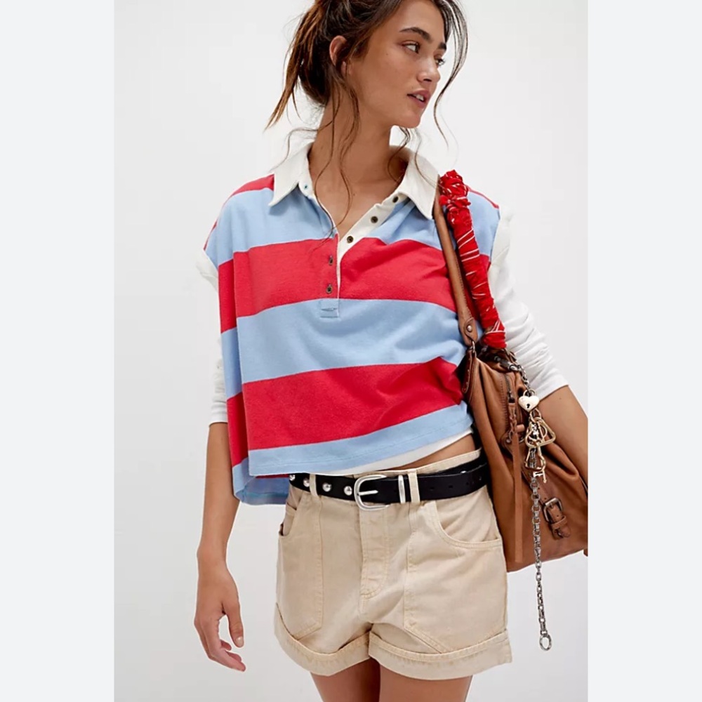 Free People We The Free Taylee Muscle Rugby Shirt